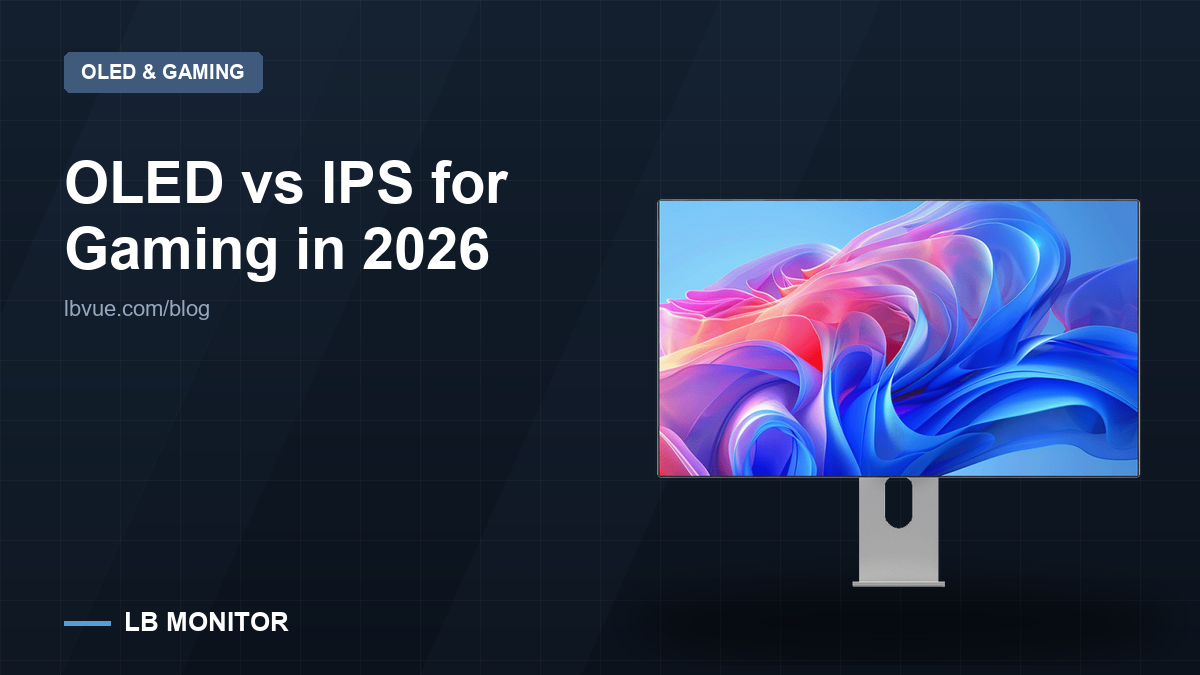 OLED vs IPS for gaming in 2026 - LB Monitor 32-inch 4K OLED gaming monitor