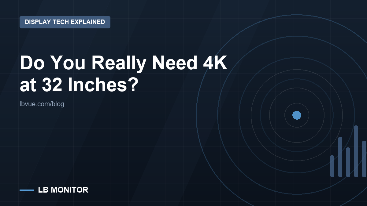 Do You Really Need 4K at 32 Inches? Pixel Density and Comfort